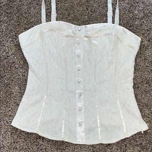 Corset style top.